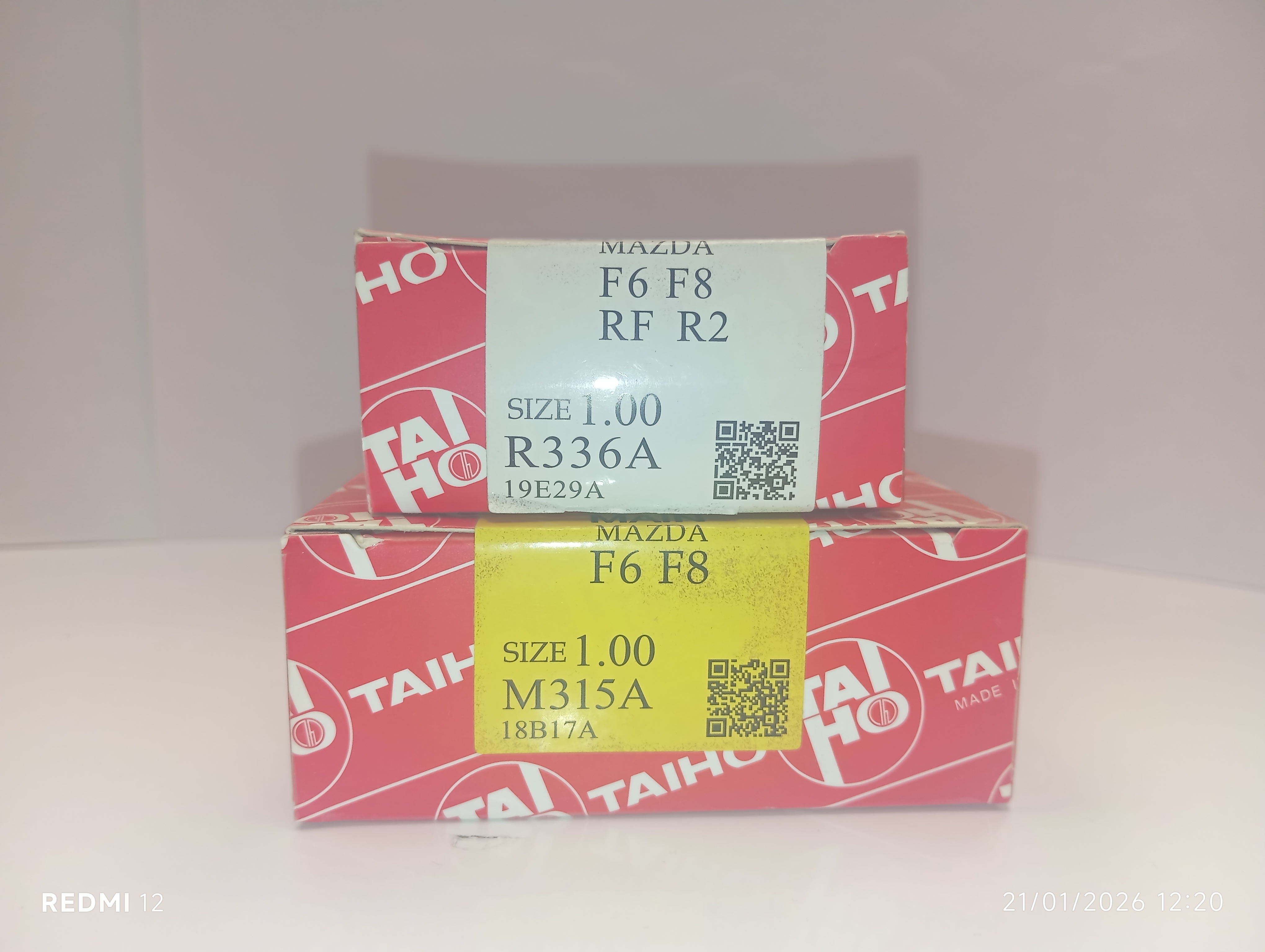 یاتاقان ثابت و متحرک سایز ۱۰۰ مناسب برای مزدا وانت ۲۰۰۰ برند تایهو ژاپن اصلی