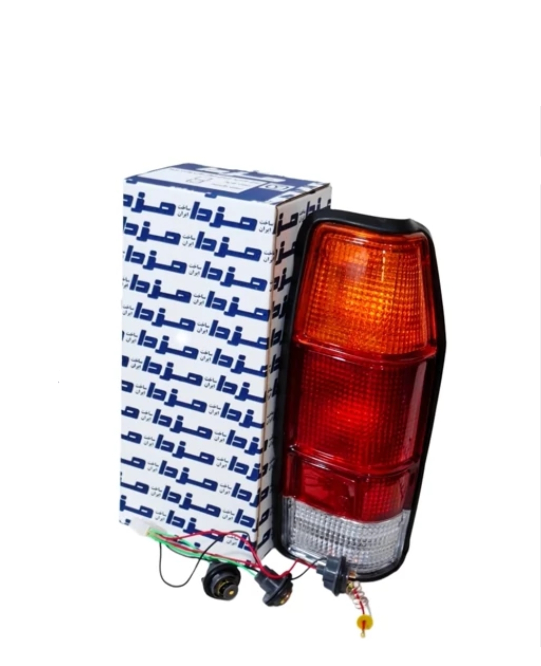 چراغ خطر عقب شرکتی طرح قدیم سه رنگ سمت راست مناسب برای مزدا وانت