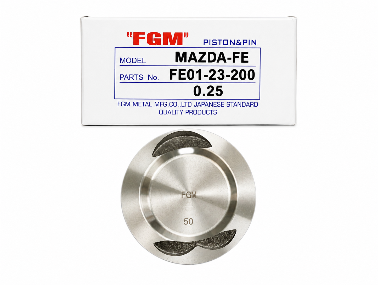 پیستون ژاپنی مارک FGM سایز ۲۵ مناسب برای مزدا وانت۲۰۰۰ کاربراتور